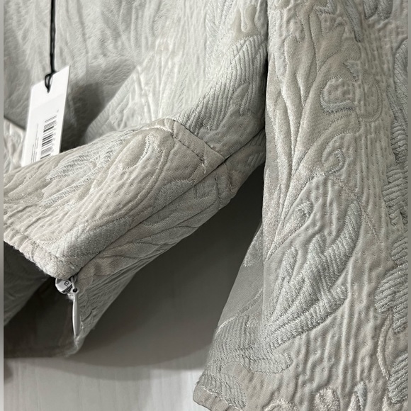 Who What Wear Collection Cropped Puff Sleeve Top Oyster XS - Picture 6 of 13